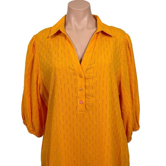 LDT cotton long caftan maxi dress L 14 - Picture 2 of 11